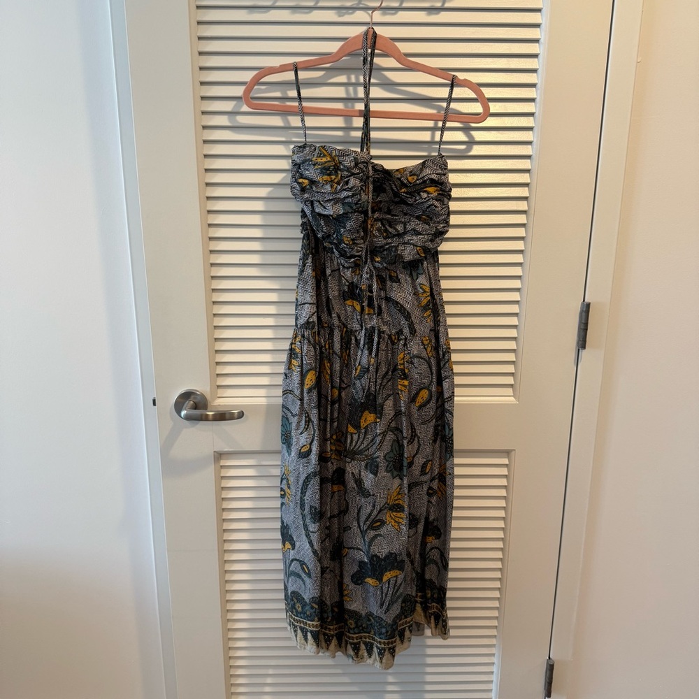 Ulla Johnson Ella Halter Midi Dress In Portofino - Picture 2 of 8